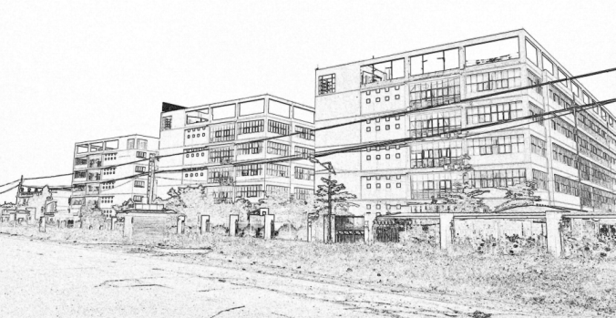 厂房正面扫描